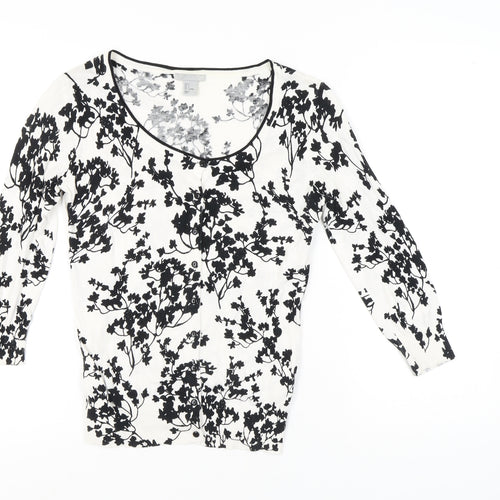 H&M Women's Black and White Cardigan Size S
