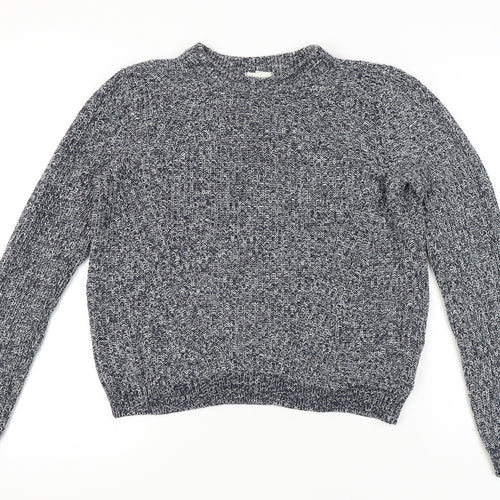 H&M Women's Grey Knit Pullover Jumper Size L