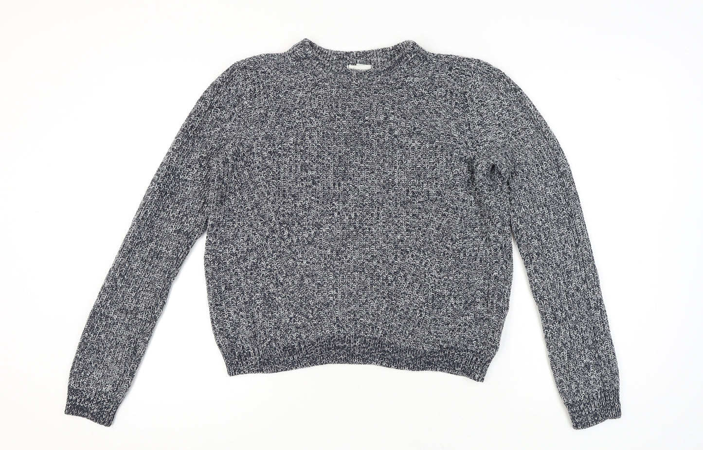 H&M Women's Grey Knit Pullover Jumper Size L