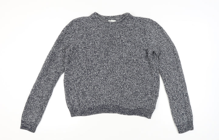 H&M Women's Grey Knit Pullover Jumper Size L