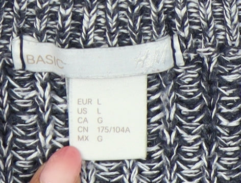 H&M Women's Grey Knit Pullover Jumper Size L