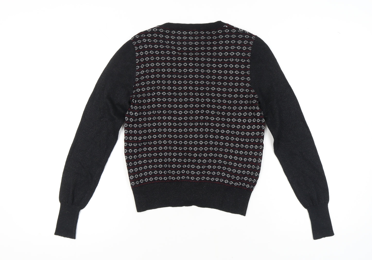 Antoni & Alison Women's Black Geometric Cardigan, Size S