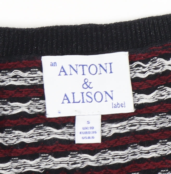 Antoni & Alison Women's Black Geometric Cardigan, Size S