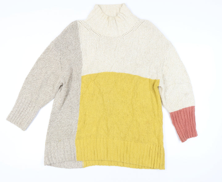 Marks and Spencer Women's Multicoloured High Neck Jumper M