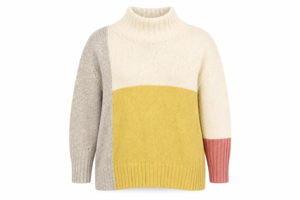 Front view of Marks & Spencer Women's Multicoloured High Neck Jumper M