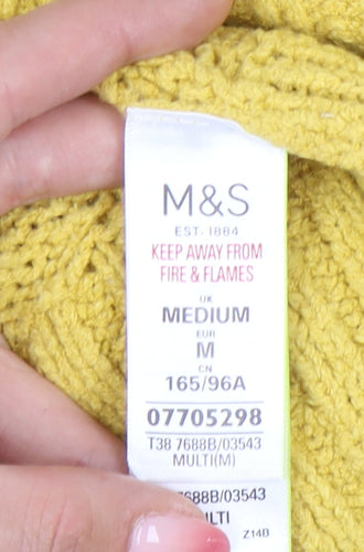 Marks and Spencer Women's Multicoloured High Neck Jumper M