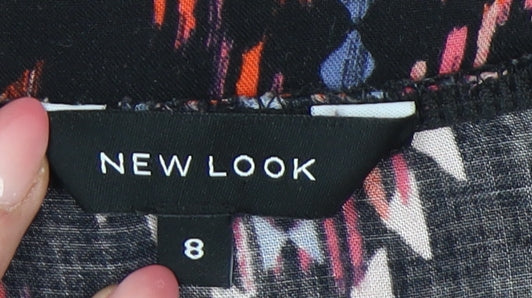 New Look Women's Multicoloured Geometric Blouse Size 8