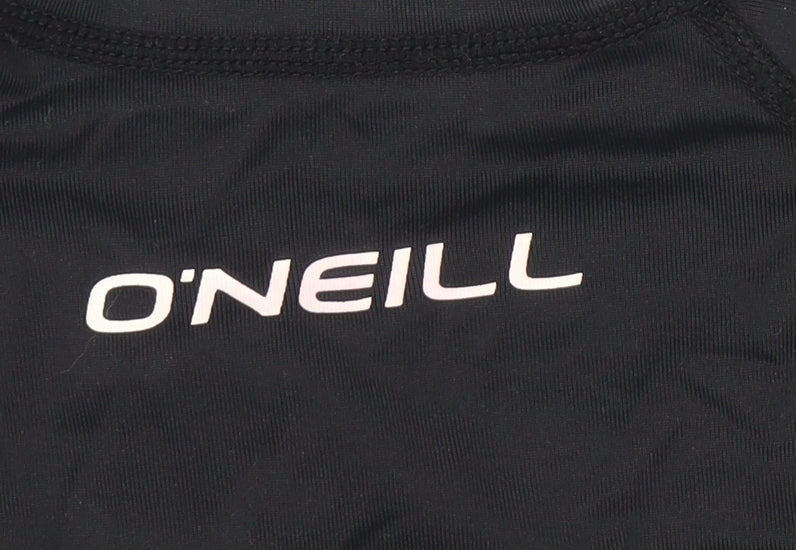 O'Neill Women's Black Striped T-Shirt Size 12