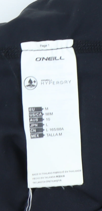 O'Neill Women's Black Striped T-Shirt Size 12