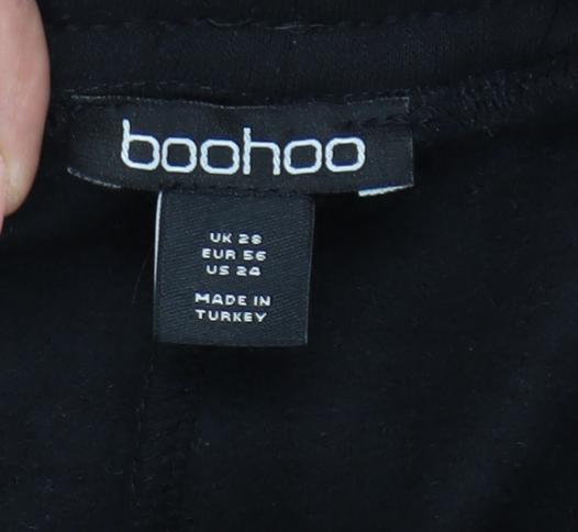 Boohoo Women's Black Jogger Trousers, Size 28, Plus