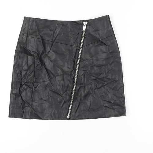 New Look Women's Black Pencil Skirt Size 8 with Zip