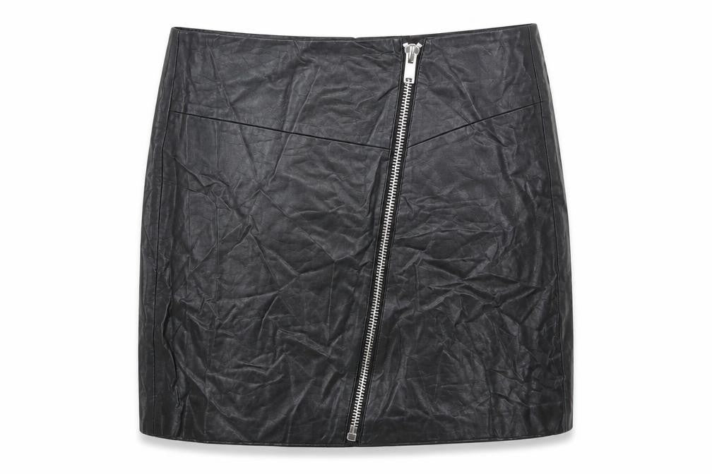 Front view of New Look Women's Black Pencil Skirt, size 8, with Zip