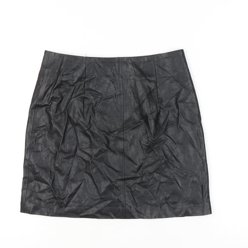 New Look Women's Black Pencil Skirt Size 8 with Zip