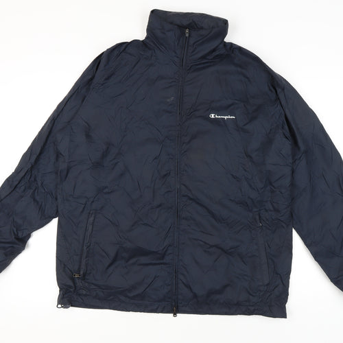 Champion Men's XL Blue Hooded Jacket - Casual Sportswear