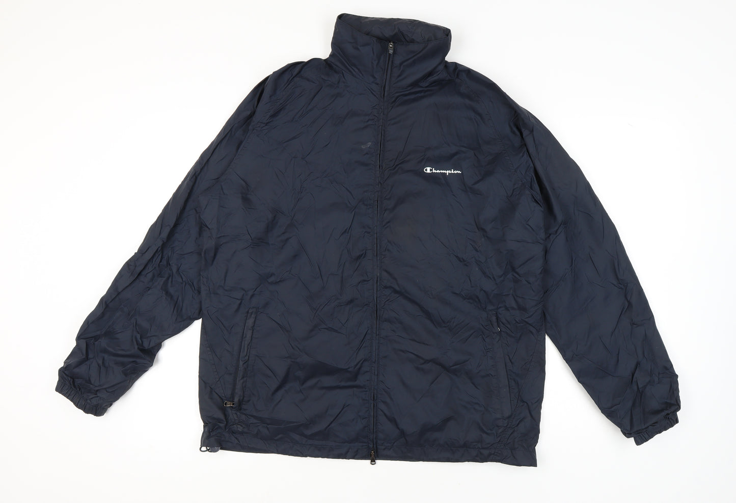 Champion Men's XL Blue Hooded Jacket - Casual Sportswear