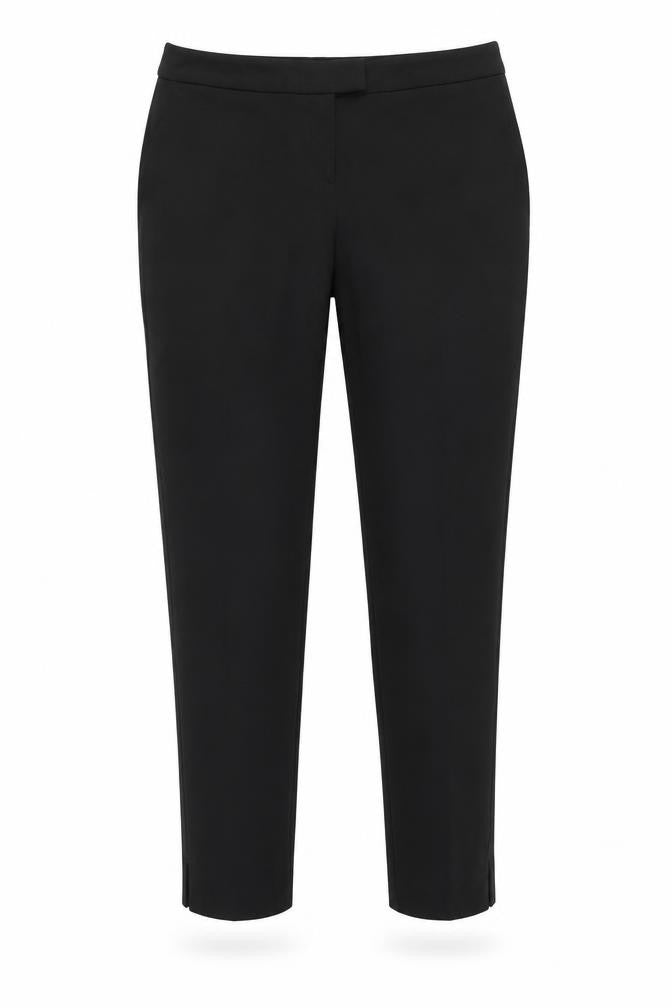 Front view of La Redoute Women's Black Straight Trousers, size 14