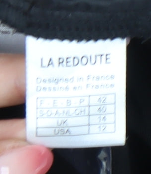 La Redoute Women's Black Straight Trousers, Size 14