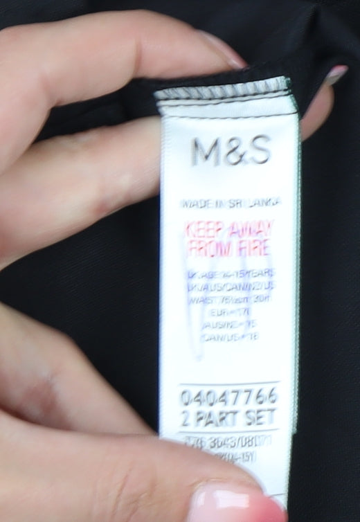 Marks and Spencer Boys Black Dress Pants 15 Years