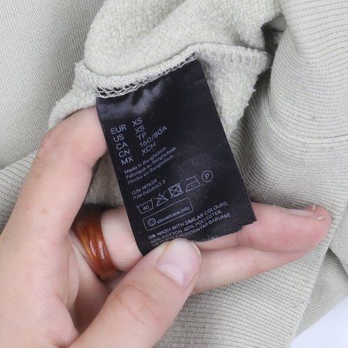 H&M Beige XS Pullover Hoodie Unisex Adults