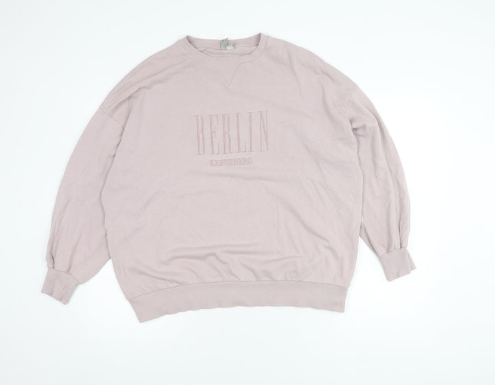 ASOS Women's Pink Crew Neck Sweatshirt Size 12