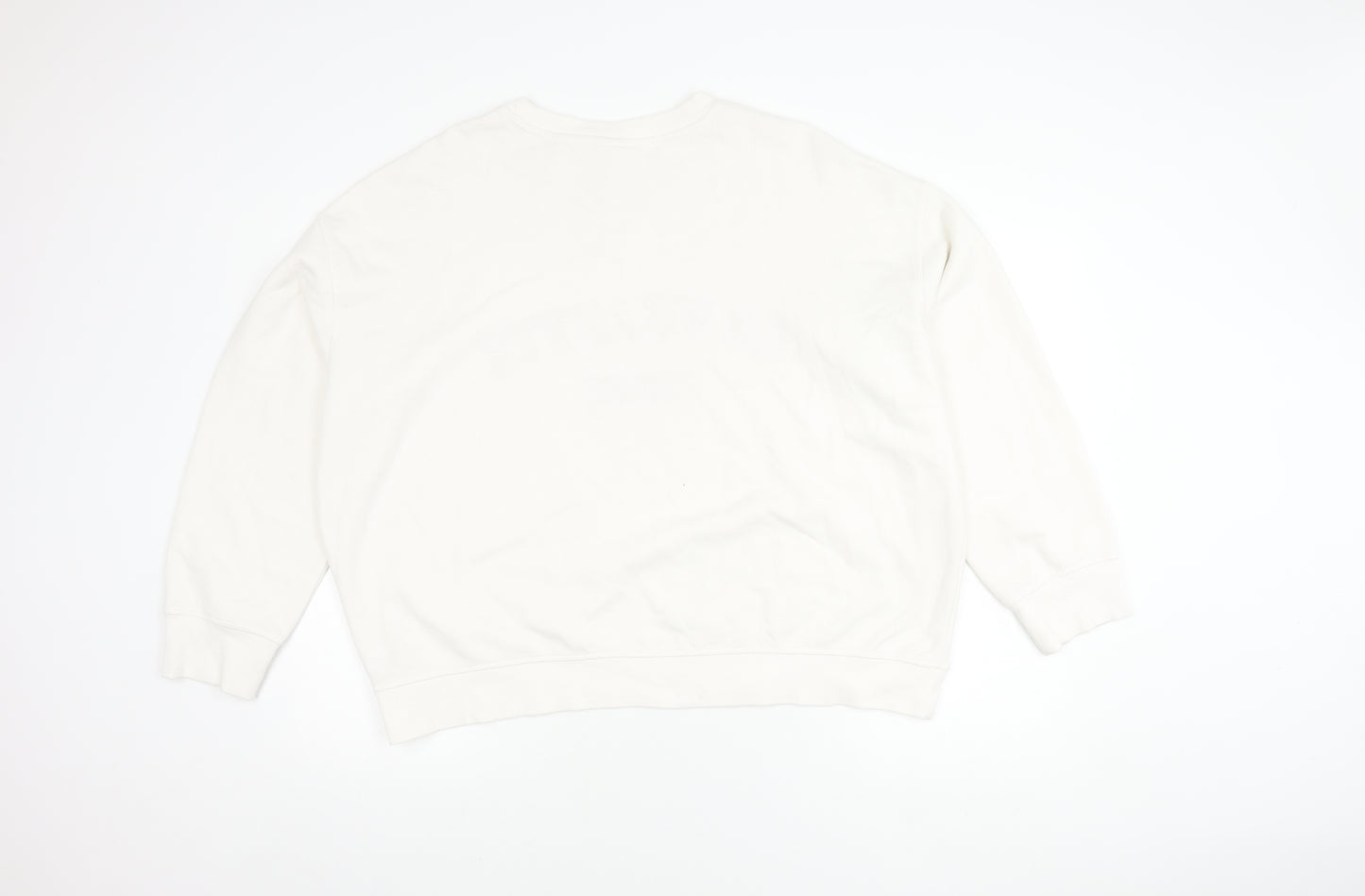 Women's White Pullover Sweatshirt, Large, City Theme