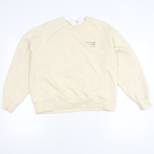 H&M Women's Beige XS Pullover Sweatshirt