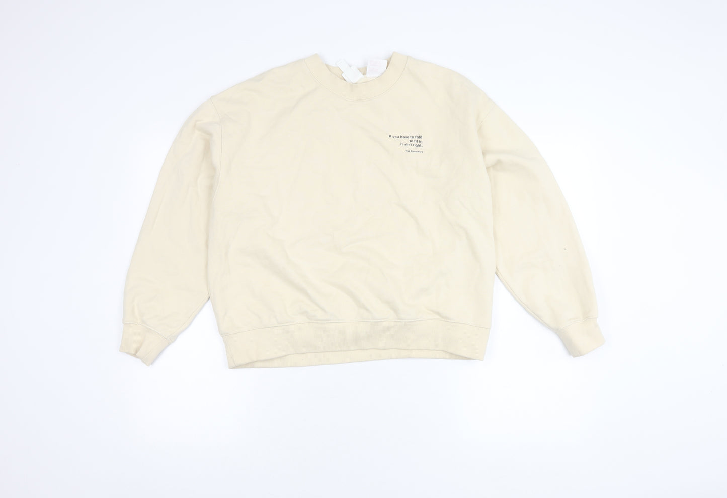 H&M Women's Beige XS Pullover Sweatshirt
