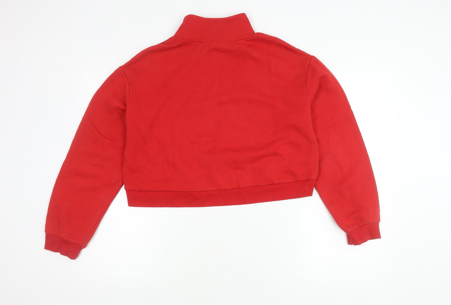 H&M Women's Red Embroidered Sweatshirt Size 12