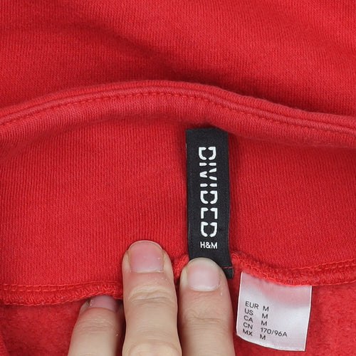 H&M Women's Red Embroidered Sweatshirt Size 12