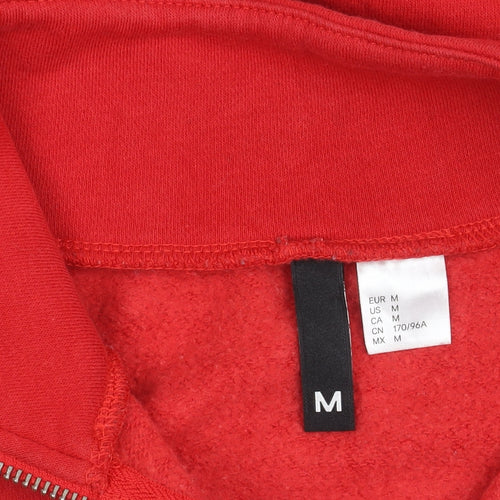 H&M Women's Red Embroidered Sweatshirt Size 12