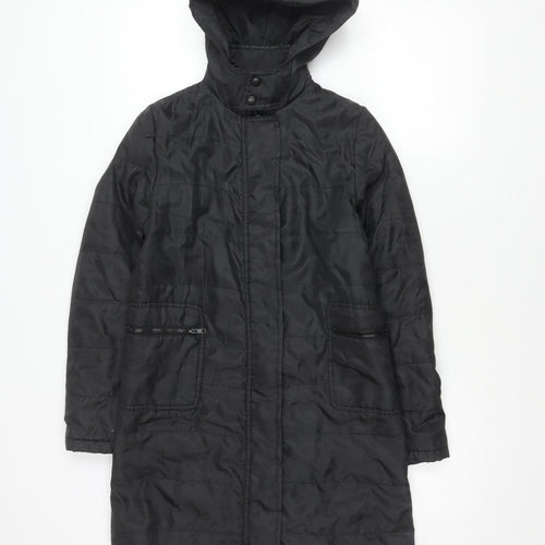 C Prêt-à-Porter Black Women's Parka Coat Size 2