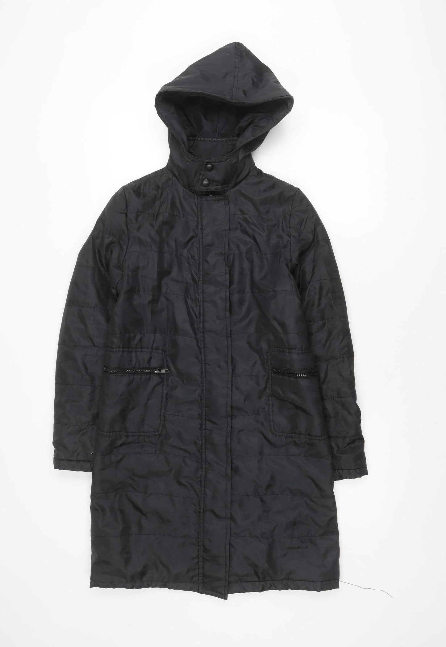 C Prêt-à-Porter Black Women's Parka Coat Size 2