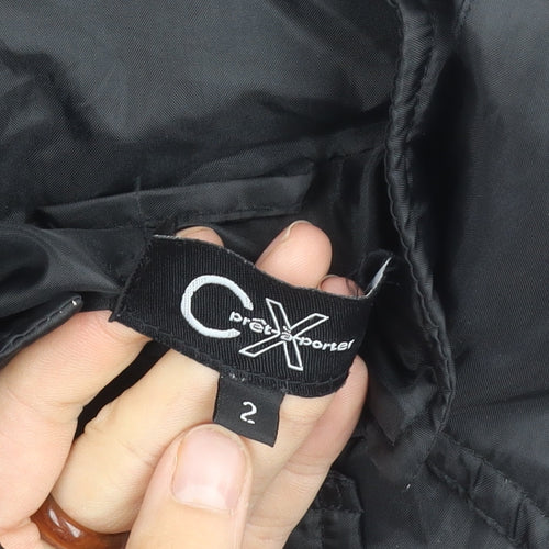 C Prêt-à-Porter Black Women's Parka Coat Size 2