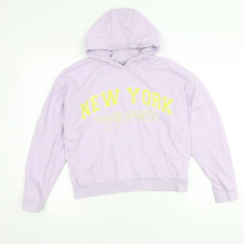 I Love Girlswear Girls Purple Hoodie 13 Years Pullover Varsity