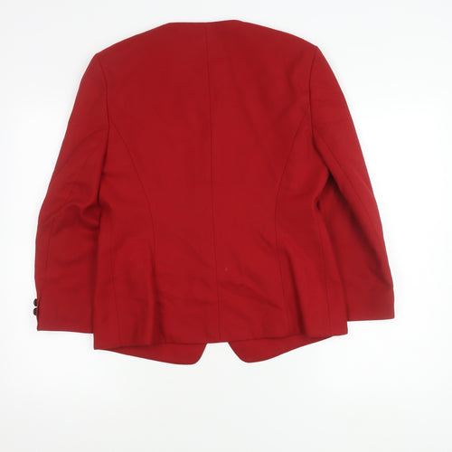 Anne Brooks Women's Red Blazer Size 14 Petite