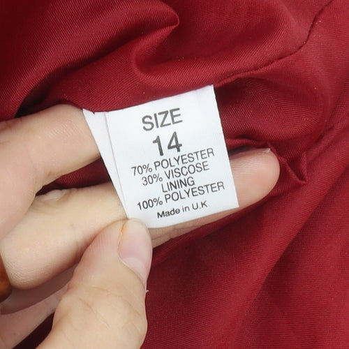 Anne Brooks Women's Red Blazer Size 14 Petite