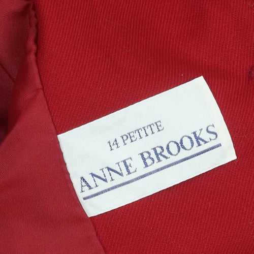 Anne Brooks Women's Red Blazer Size 14 Petite
