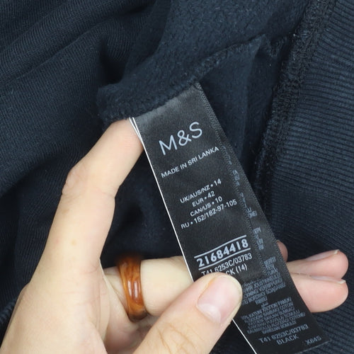 Black Women's 14 M&S Zip Sweatshirt