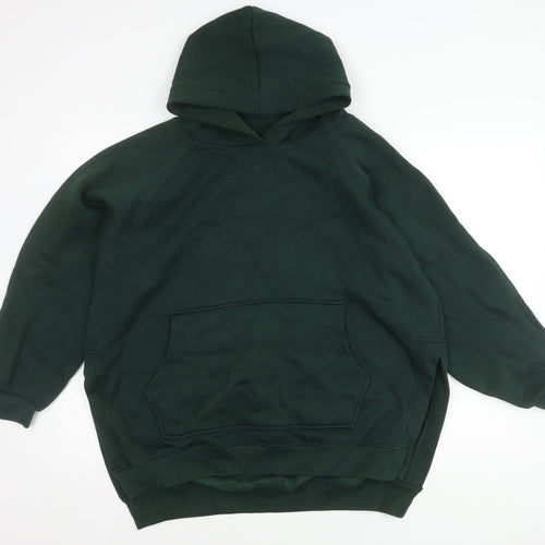 RISING Men's Green Pullover Hoodie, M, Fleece, Warm