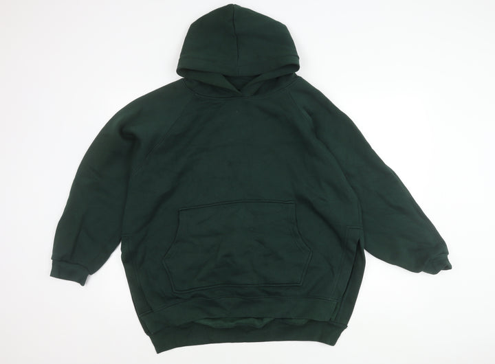 RISING Men's Green Pullover Hoodie, M, Fleece, Warm