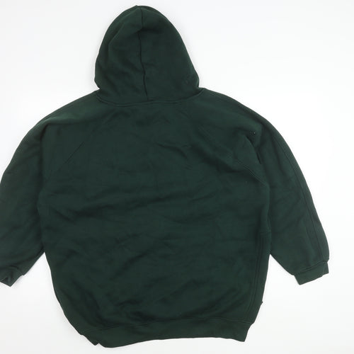 RISING Men's Green Pullover Hoodie, M, Fleece, Warm