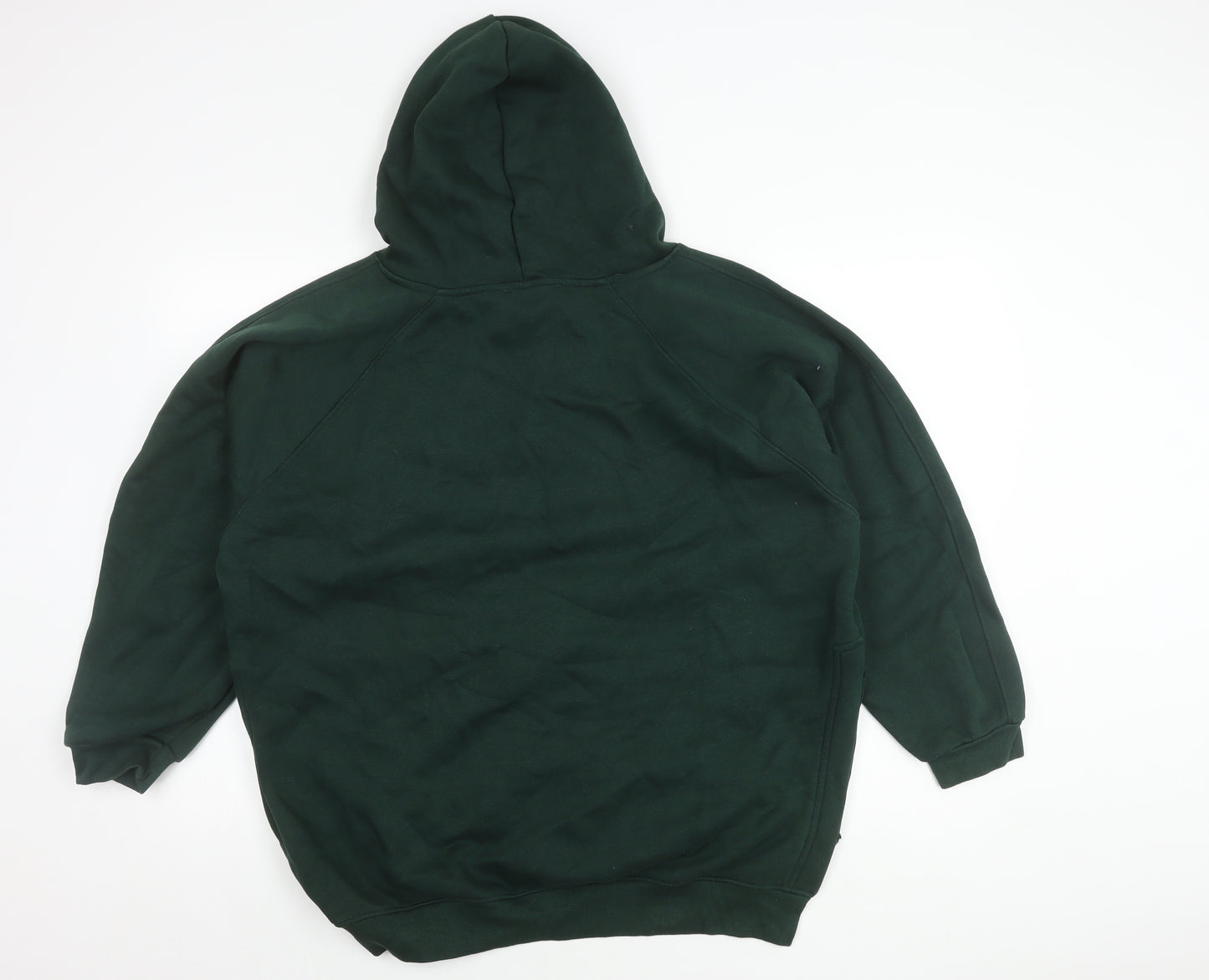 RISING Men's Green Pullover Hoodie, M, Fleece, Warm