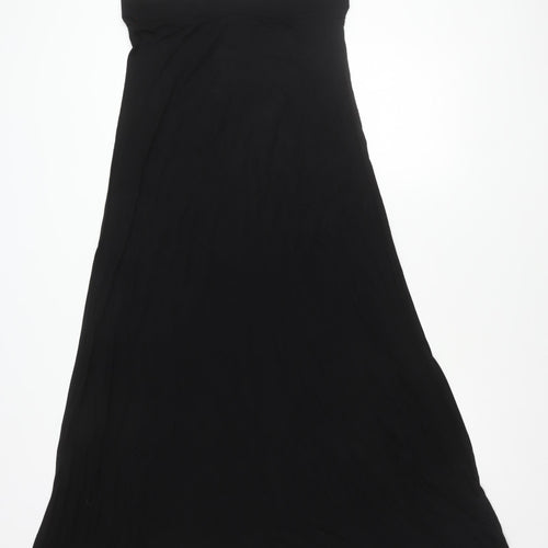 Warehouse Women's Black Long Skirt, Size 12, Elegant Style