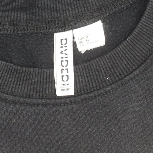 H&M Women's Black Pullover Sweatshirt Size 12