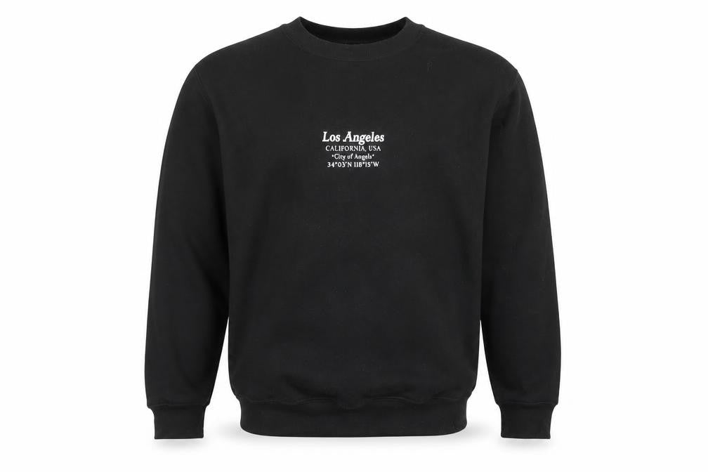 Front view of Topman Men's Black XS Pullover Sweatshirt