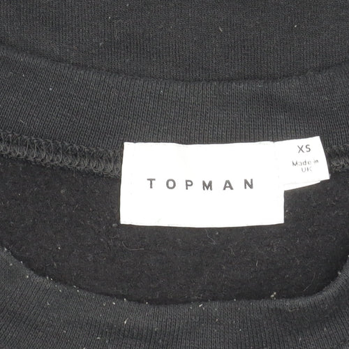 Topman Men's Black XS Pullover Sweatshirt