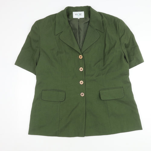 Vogue Creation Women's Green Blazer Size 22