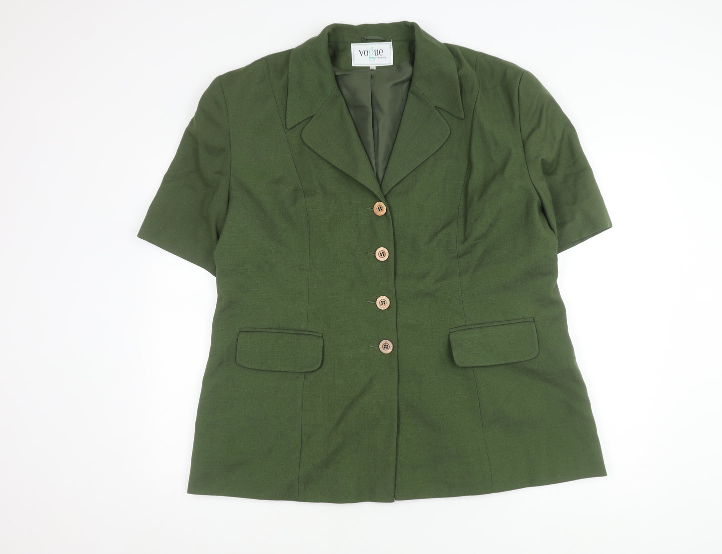 Vogue Creation Women's Green Blazer Size 22