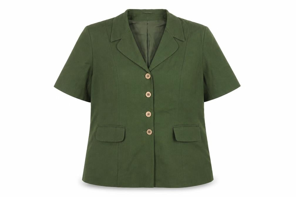 Front view of Vogue Creation Women's Green Blazer, size 22