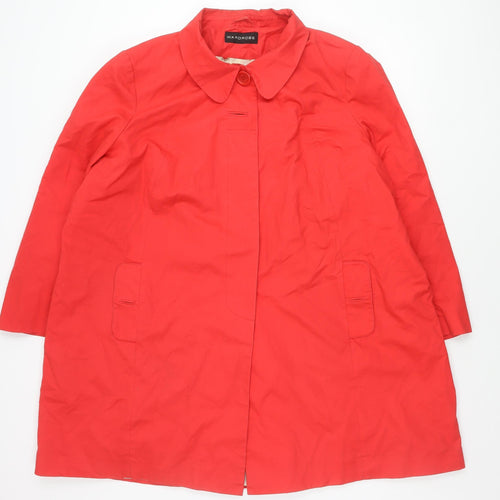 Wardrobe Women's Red Cotton Buttoned Coat Size 26
